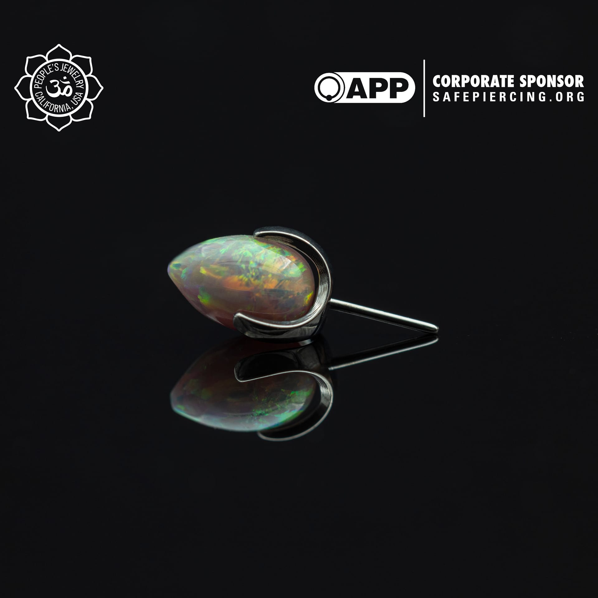 Threadless Claw-Set Opal Bullets by Peoples Jewelry - Laughing Buddha Studios SoCal