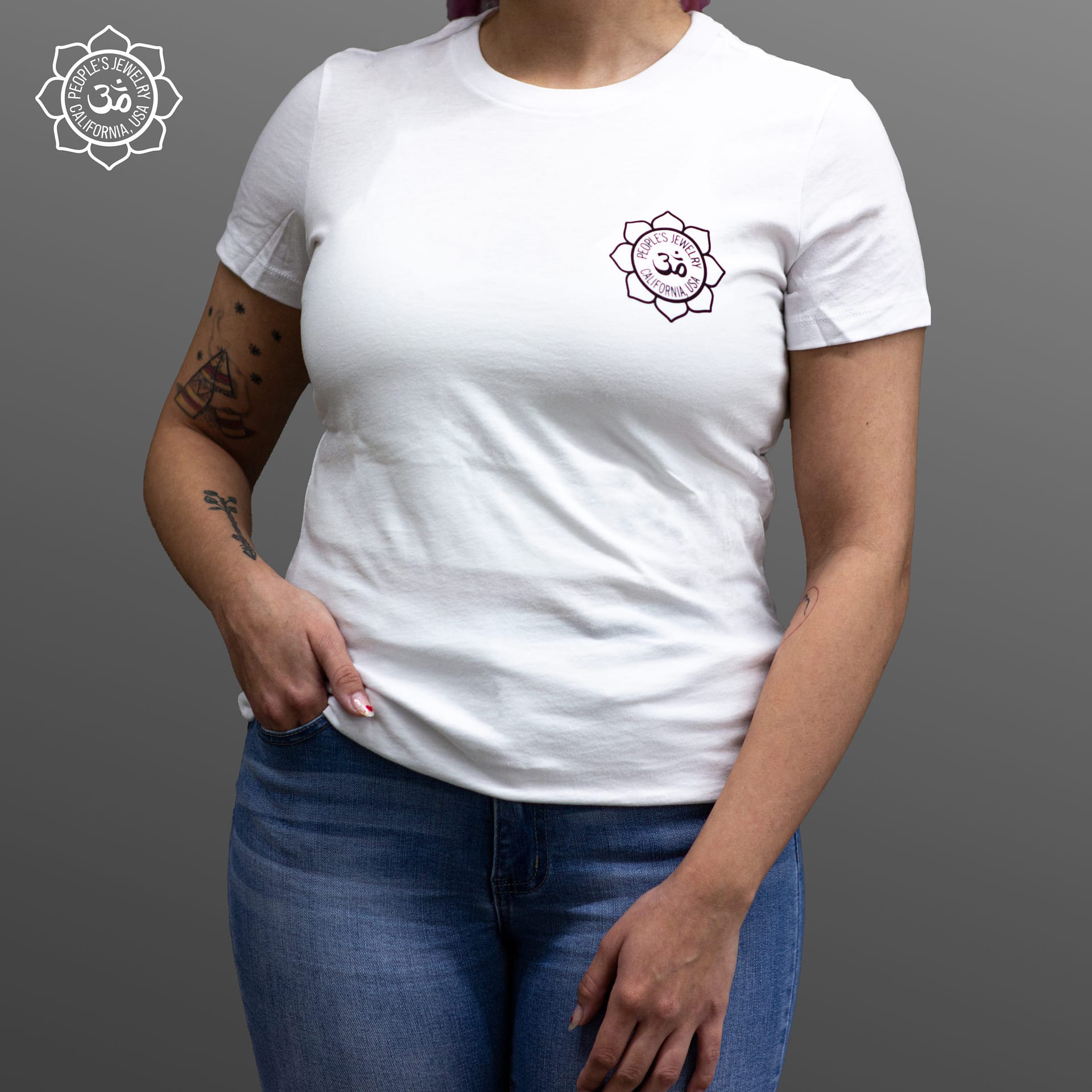 People's Jewelry Womens Cut T-Shirts - Laughing Buddha Studios SoCal