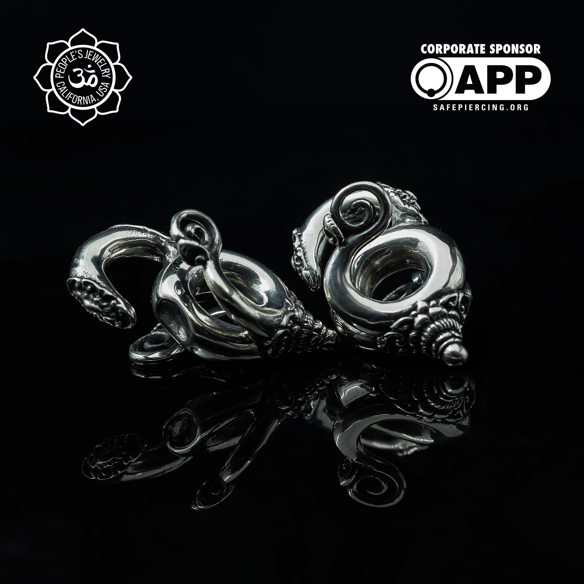 Brass Borneo Swans by Peoples Jewelry - Laughing Buddha Studios SoCal