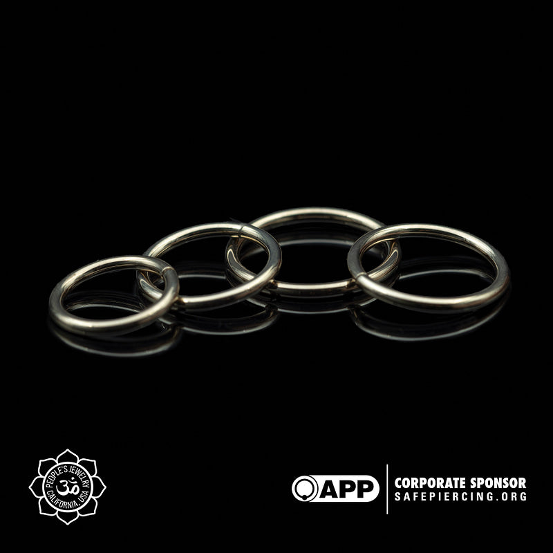 14k Rose Gold and White Gold Seam Rings by Peoples Jewelry - Laughing Buddha Studios SoCal