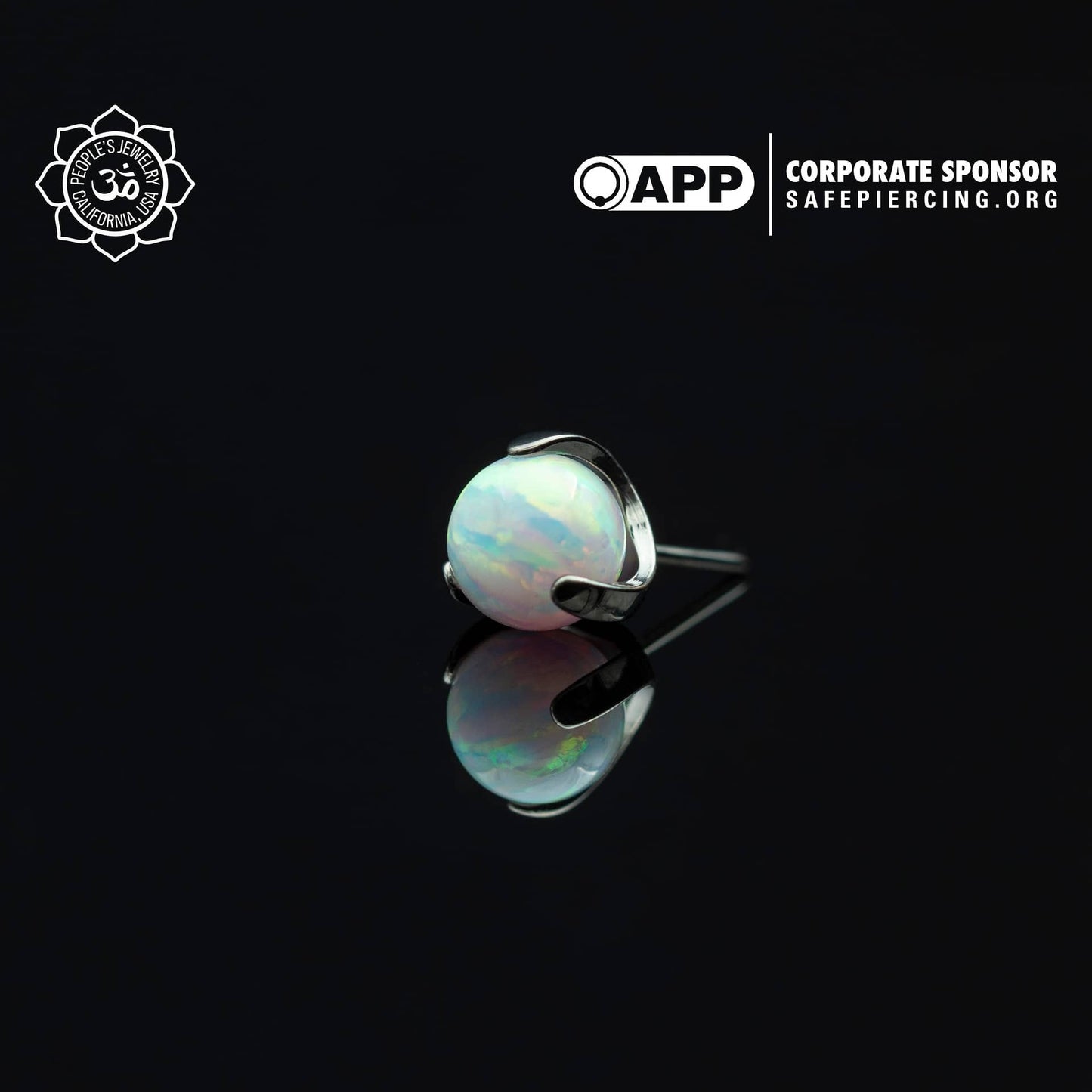 Threadless Claw-Set Opal Balls by Peoples Jewelry