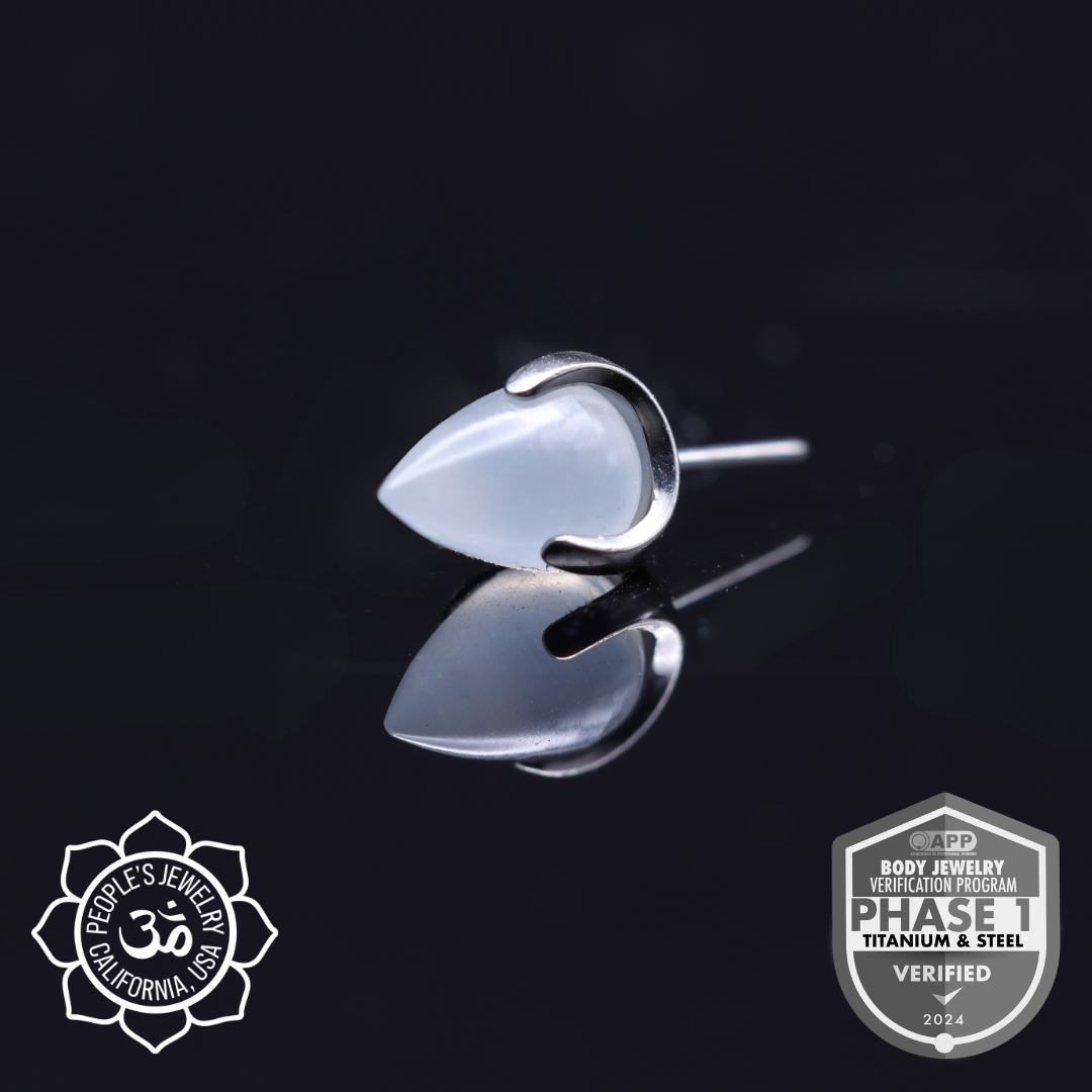 Claw-Set Natural Stone 4mm Bullets by Peoples Jewelry