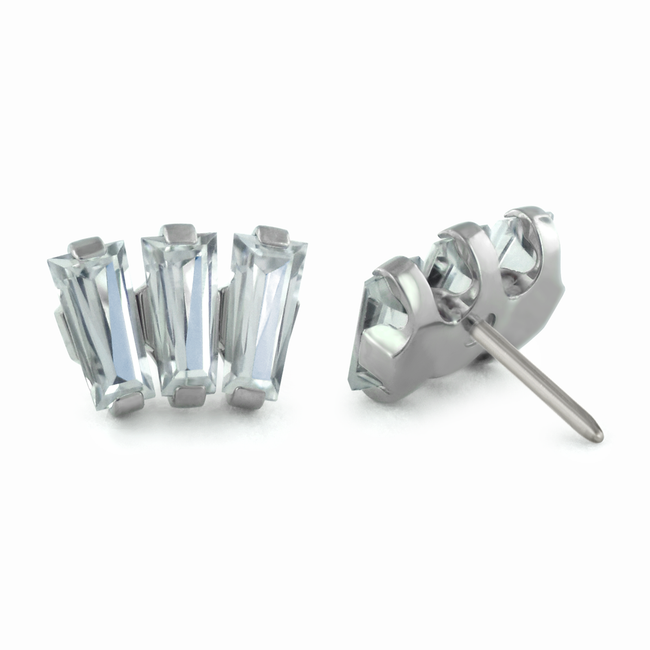 Neometal - Titanium Baguette Cut Prong Fan End