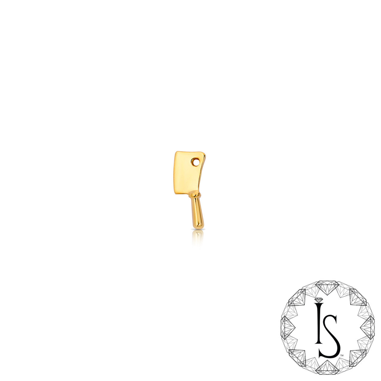 Threadless 18k Yellow Gold Cleaver End - Industrial Strength