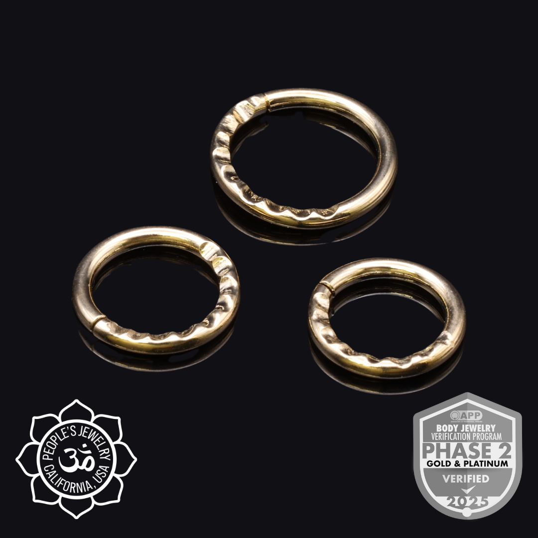 14k Gold Scalloped Rings People's Jewelry – Laughing Buddha