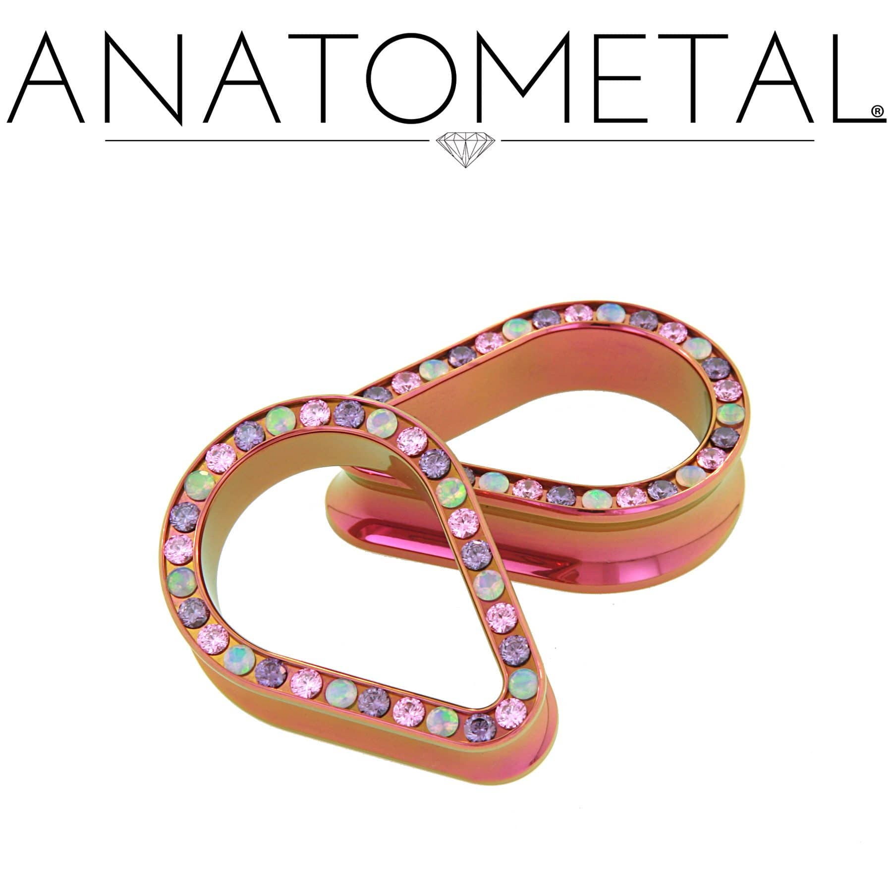 Gemmed Teardrop Eyelets by Anatometal - Laughing Buddha Studios SoCal