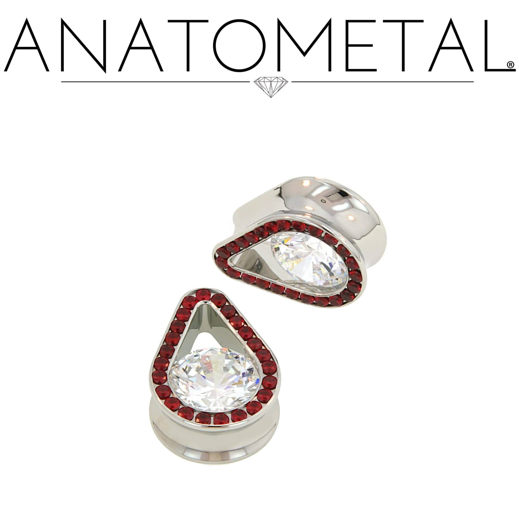 Gemmed Teardrop Eyelets by Anatometal - Laughing Buddha Studios SoCal