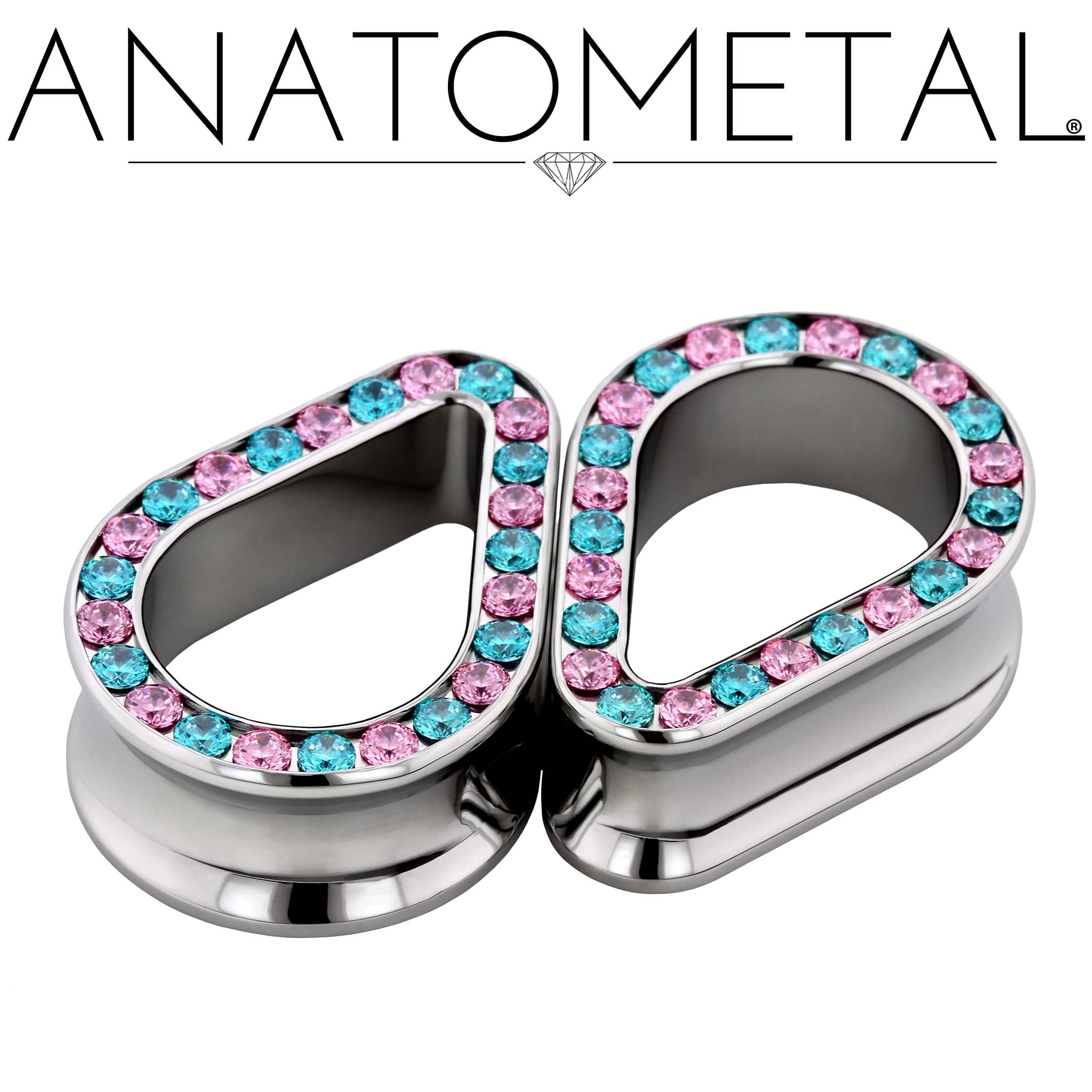 Gemmed Teardrop Eyelets by Anatometal - Laughing Buddha Studios SoCal