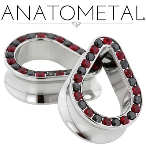 Gemmed Teardrop Eyelets by Anatometal - Laughing Buddha Studios SoCal