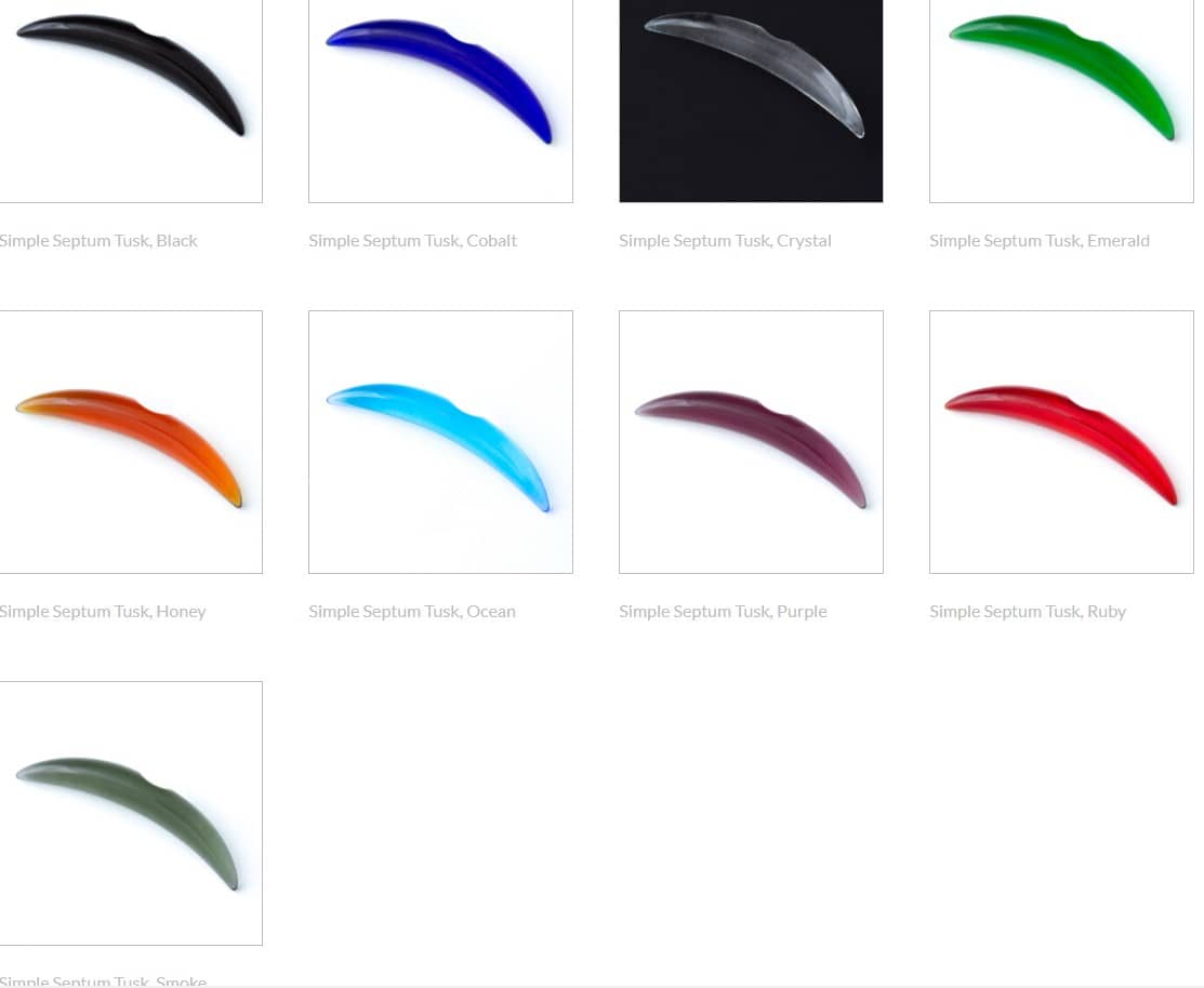 Glass Septum Tusks by Gorilla Glass
