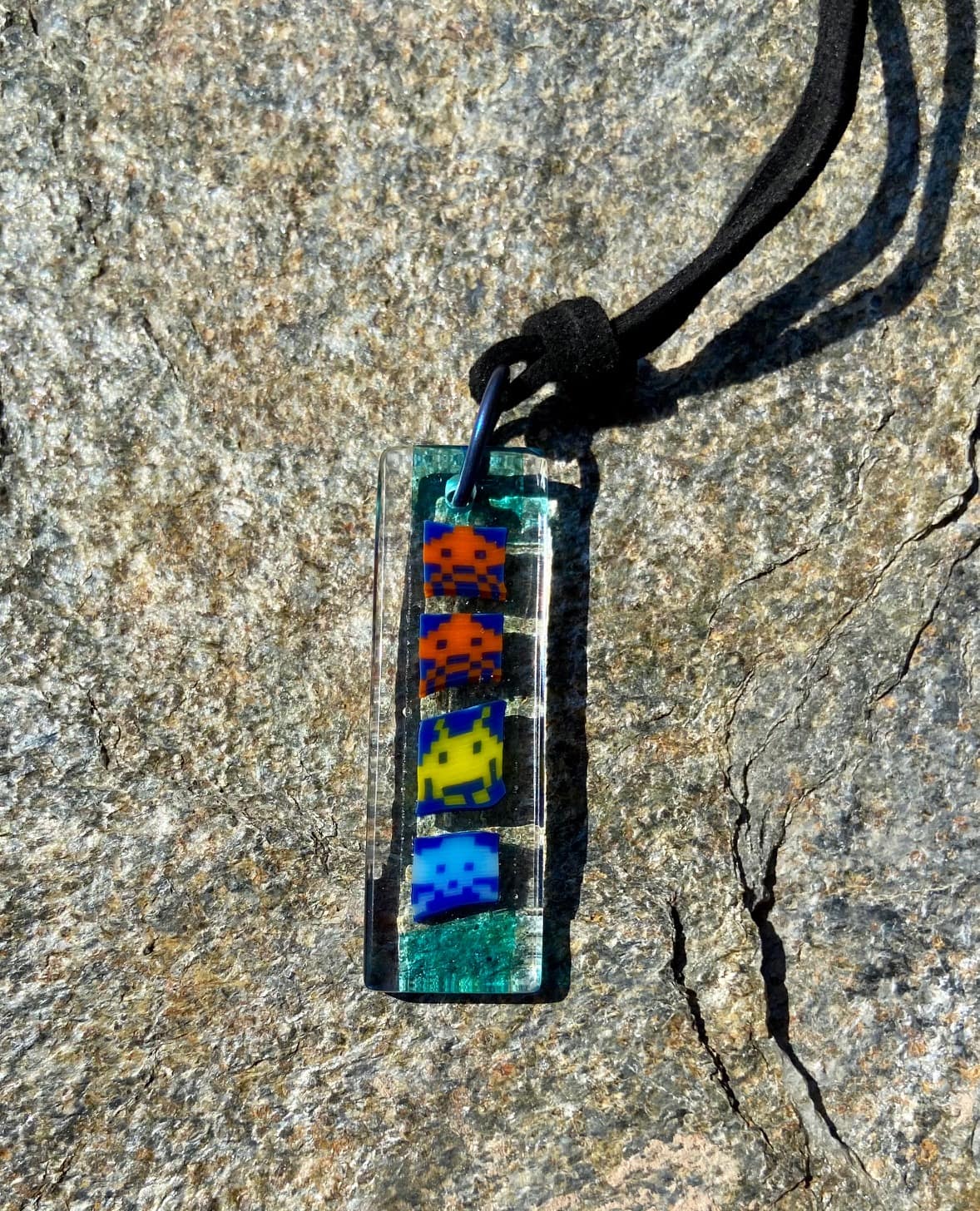 Space Invaders Troop Necklace by Gorilla Glass - Laughing Buddha Studios SoCal