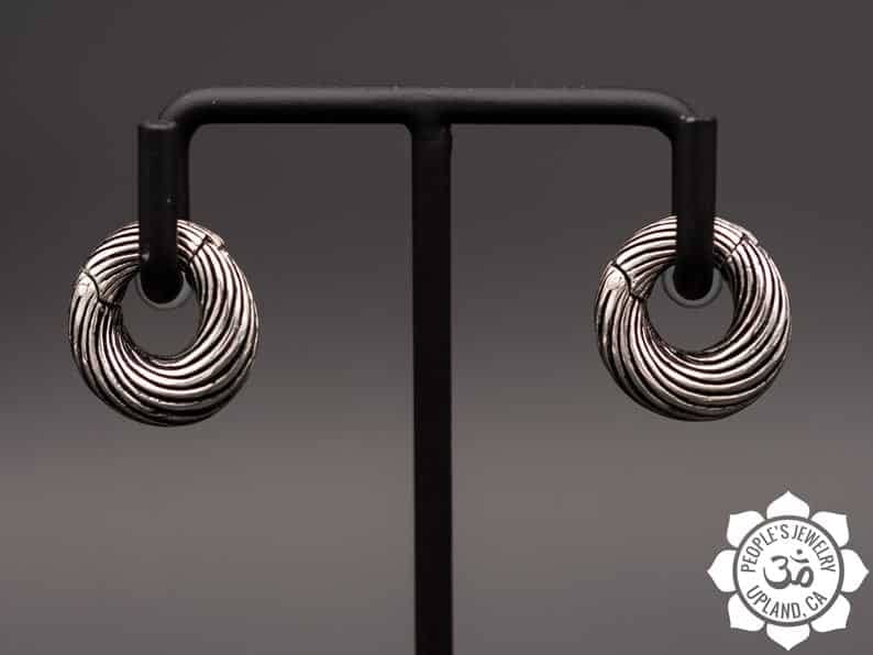 Hinged Brass Rings - Stripes by Peoples Jewelry - Laughing Buddha Studios SoCal