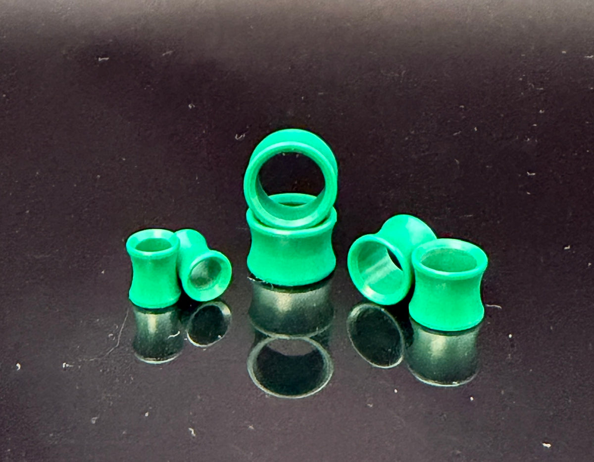 Double Flare Emerald Green Acrylic Eyelets