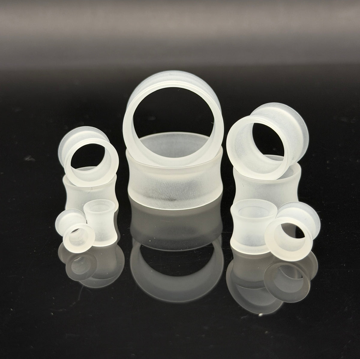 Double Flare Frosted Clear Acrylic Eyelets