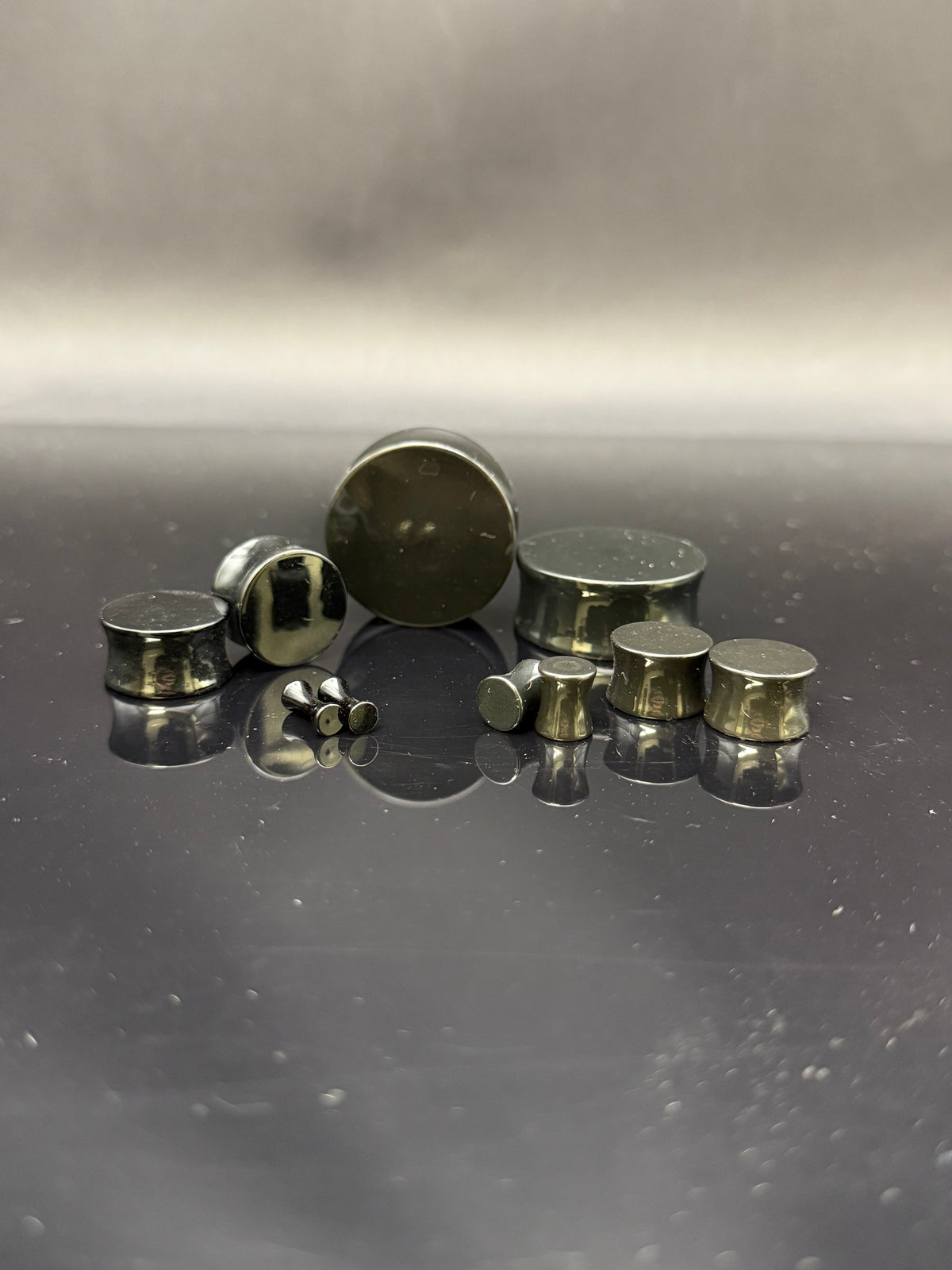 Double Flare Black Acrylic Plugs