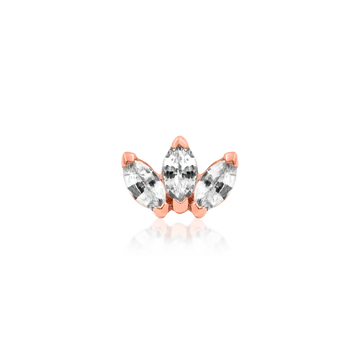 Junipurr Jewelry Triple Marquise Fan CZ - Laughing Buddha Studios SoCal
