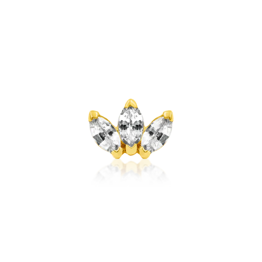 Junipurr Jewelry Triple Marquise Fan CZ - Laughing Buddha Studios SoCal