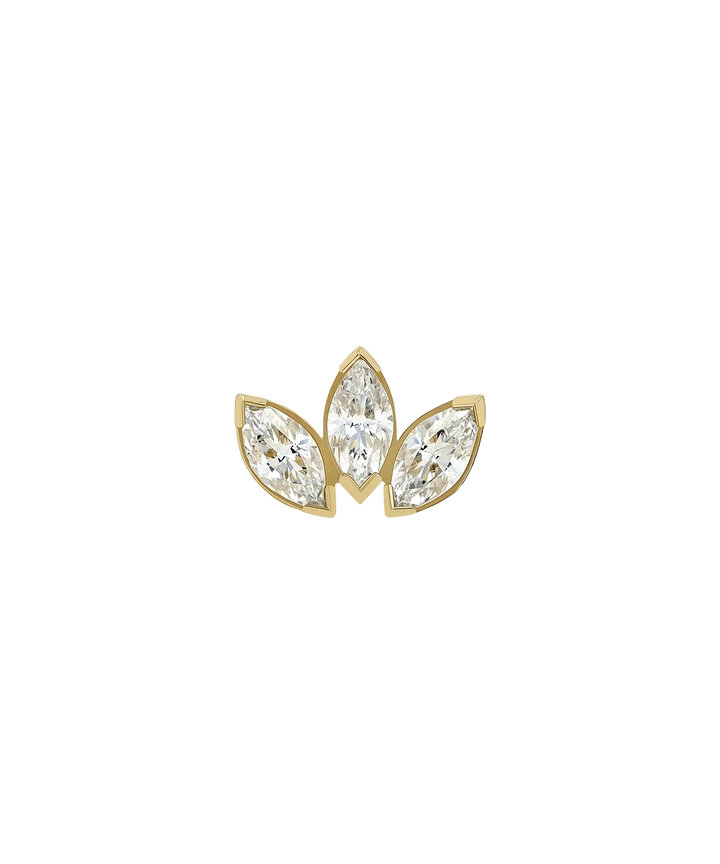 Marquise Fan Mini End (3 Stones) by Anatometal