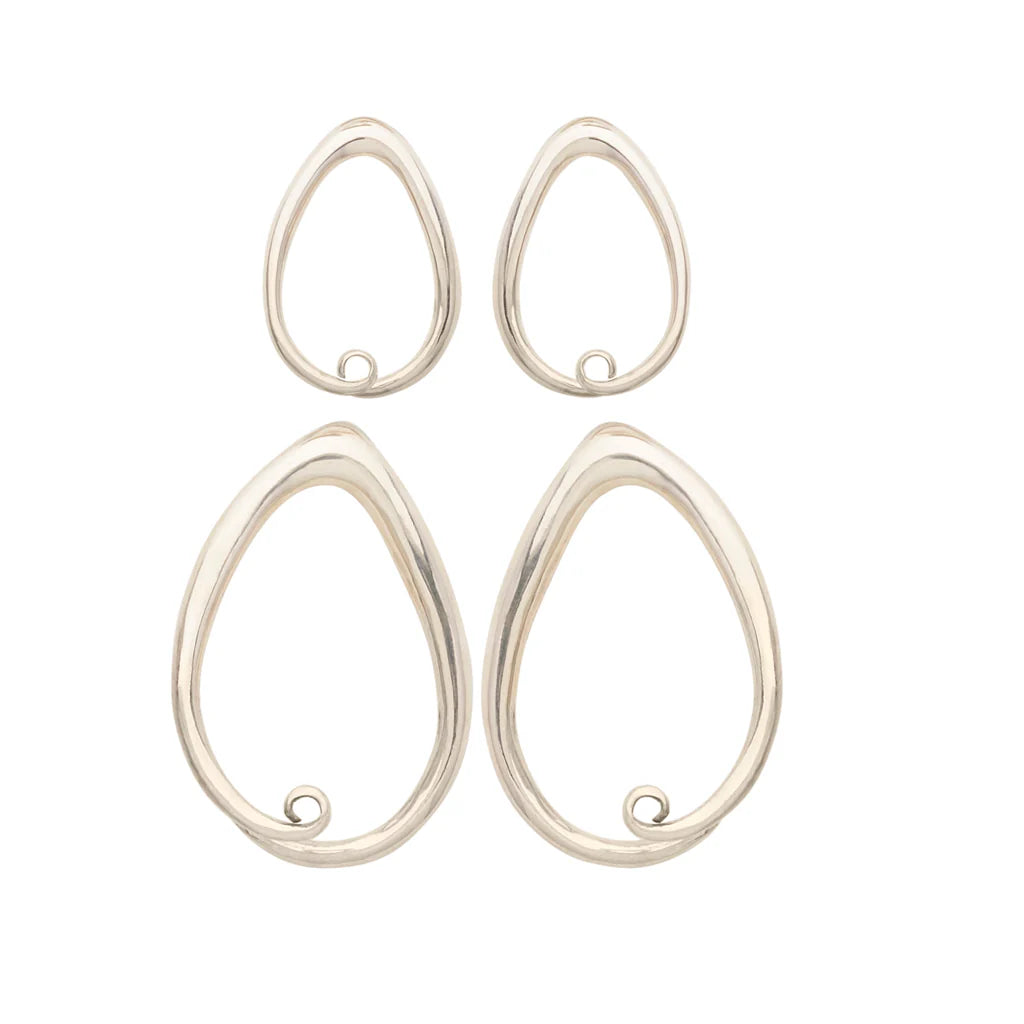 Sterling Silver Tear Coils by Diablo Organics