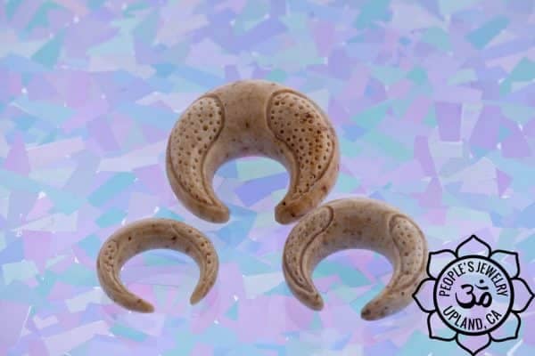 Fossilized Bone Carved Septum Pincher by Peoples Jewelry - Laughing Buddha Studios SoCal