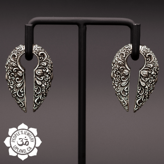Ornate Brass Keyhole Weights by Peoples Jewelry - Laughing Buddha Studios SoCal