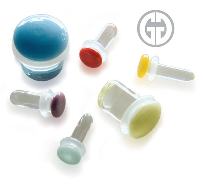 Gorilla Glass Color Front Plugs 1g (7mm)
