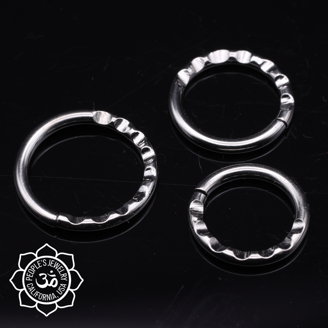 Scalloped Niobium Seam Rings