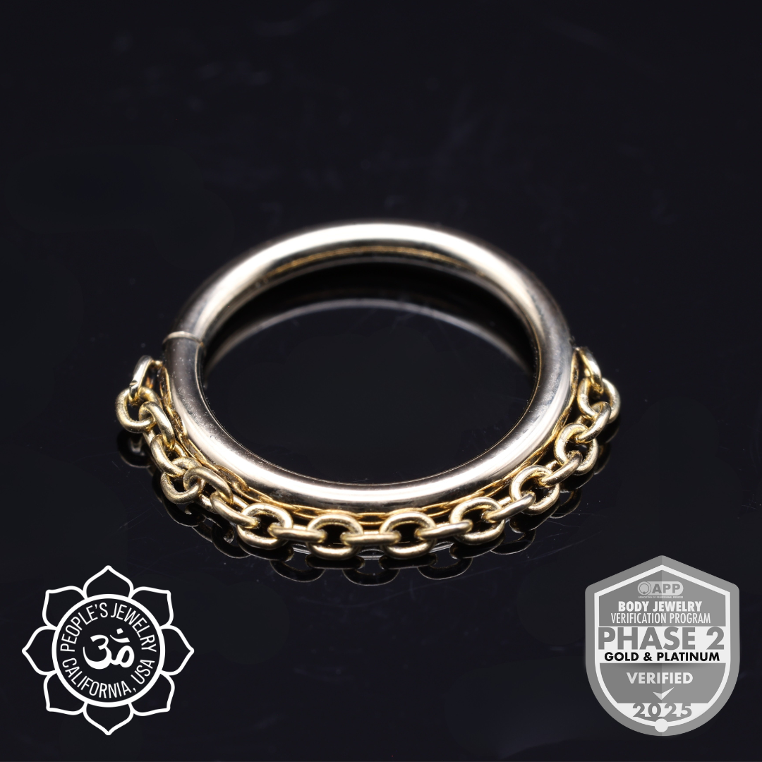 14k Yellow Gold Chain Rings - People's Jewelry