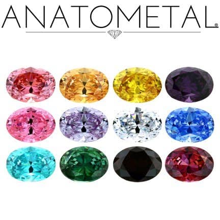 Gemmed Teardrop Eyelets by Anatometal - Laughing Buddha Studios SoCal