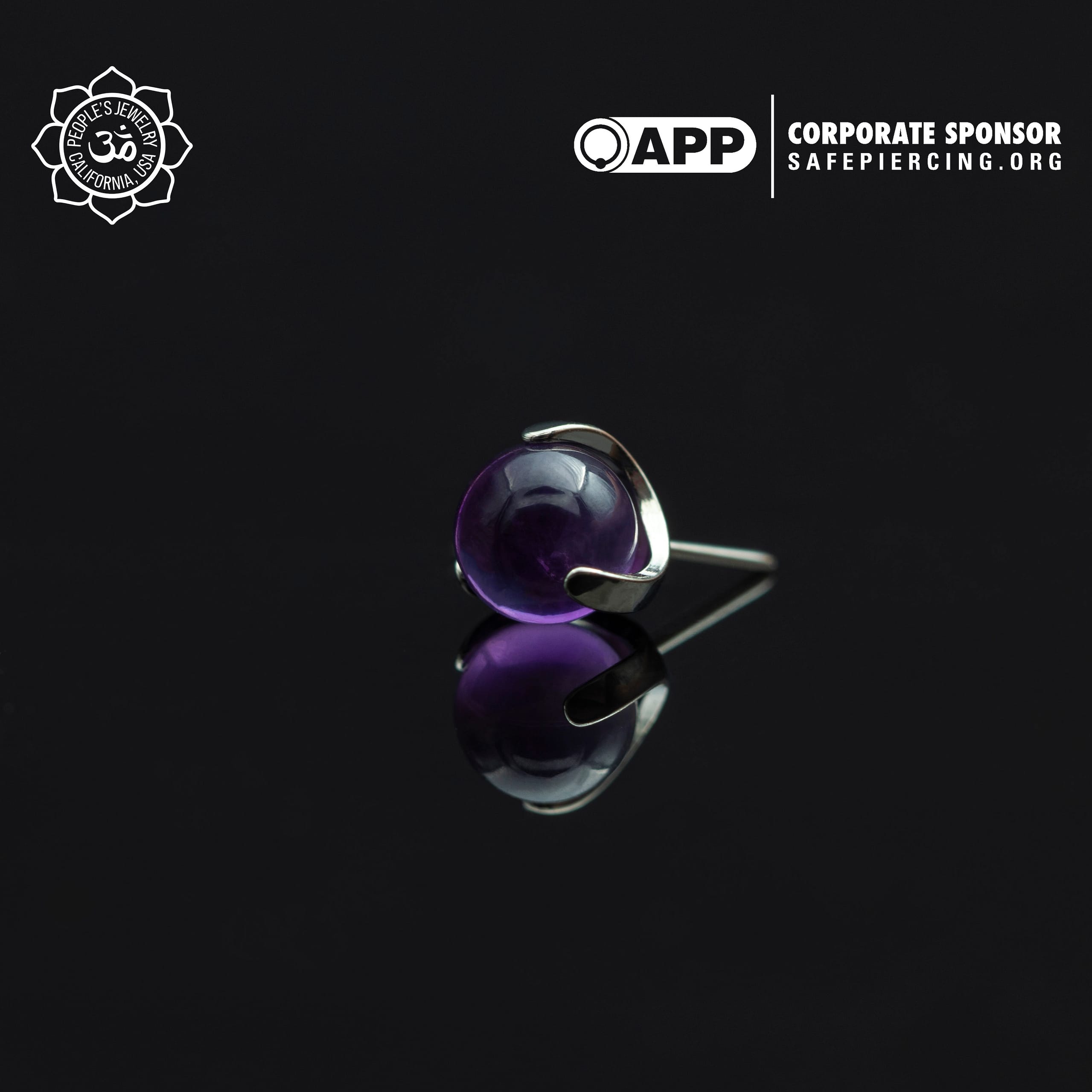 Threadless Claw-Set Natural Stone Balls by Peoples Jewelry