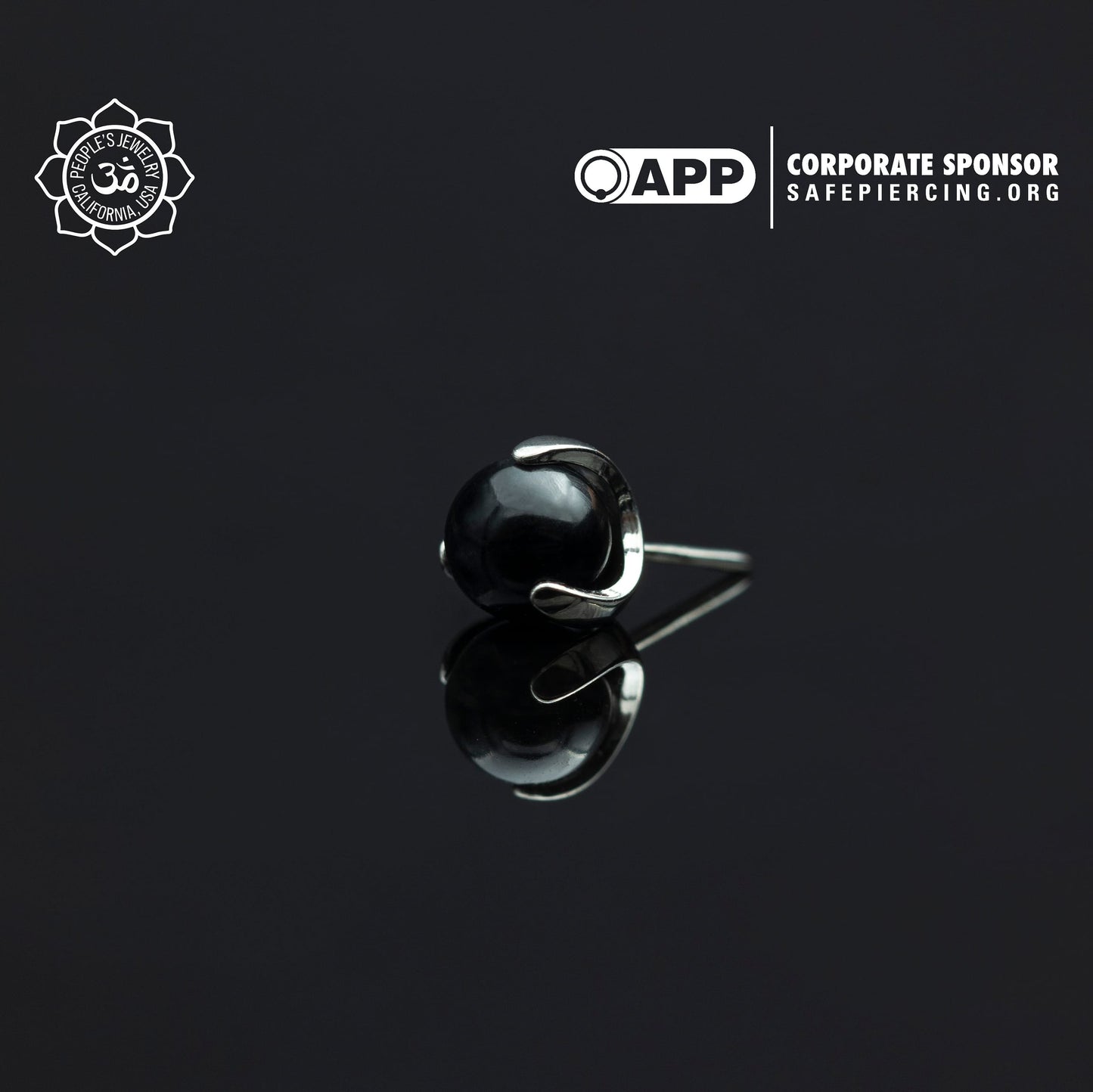 Threaded Claw-Set Natural Stone Balls by Peoples Jewelry