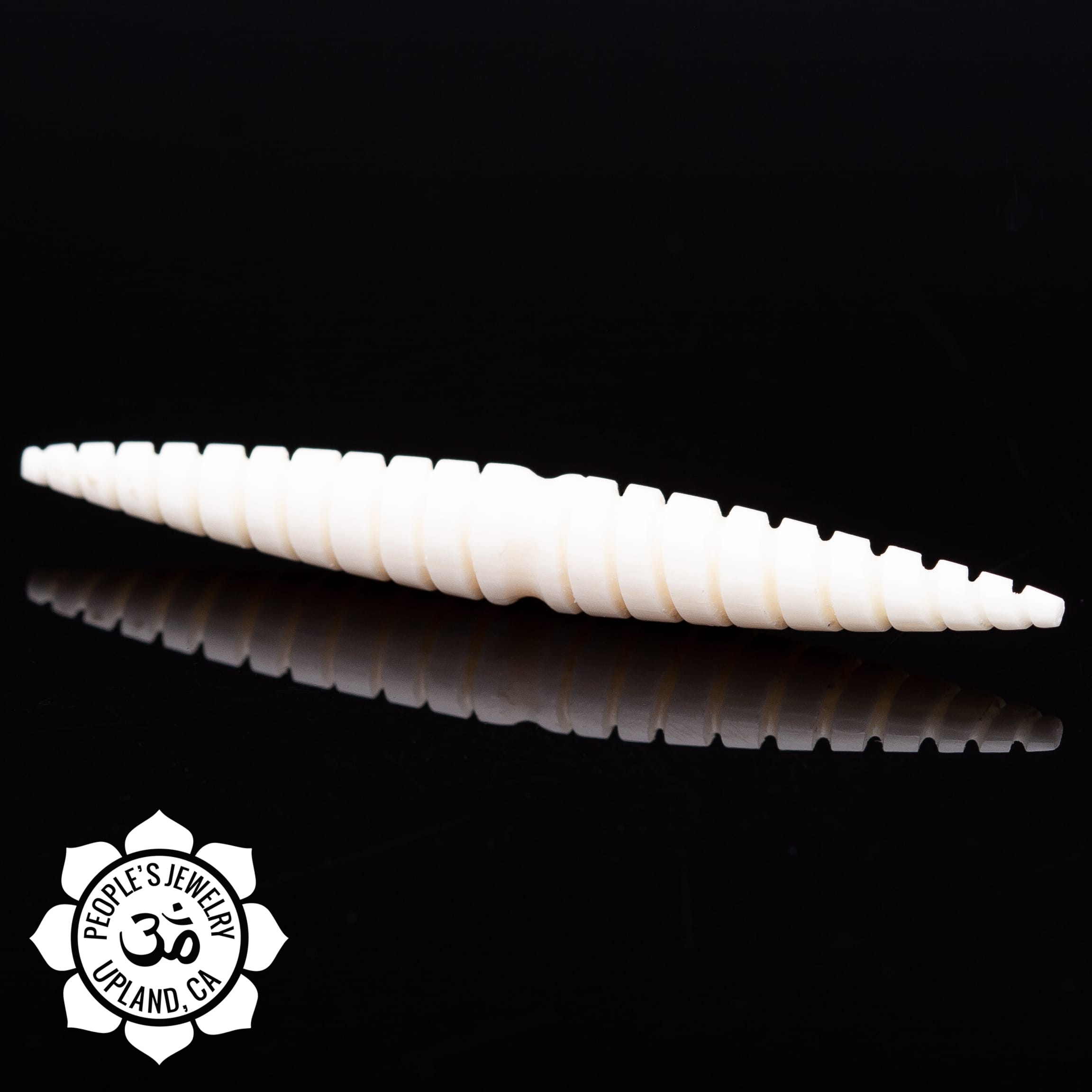 Carved Spiral Buffalo Bone Spikes by Peoples Jewelry