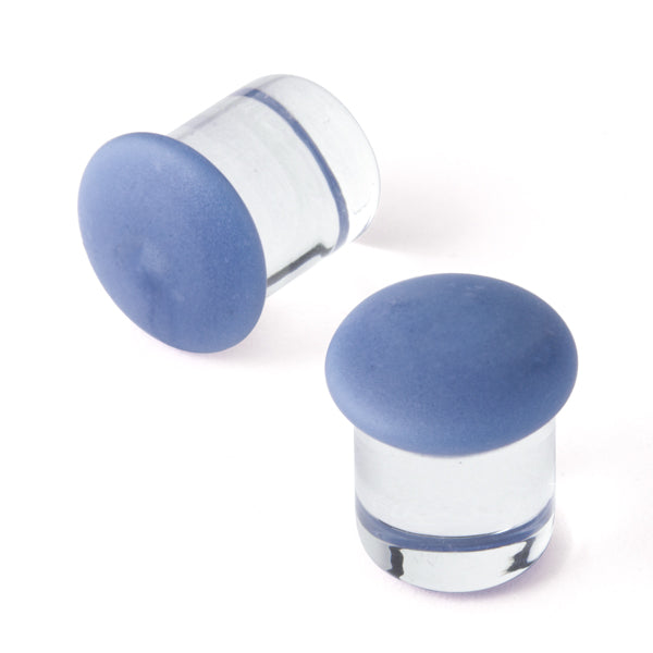 Gorilla Glass Matte Color Front Plugs (Denim) - Laughing Buddha Studios SoCal