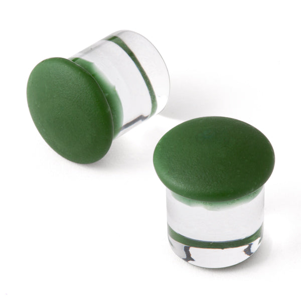 Gorilla Glass Matte Color Front Plugs (Forest) - Laughing Buddha Studios SoCal