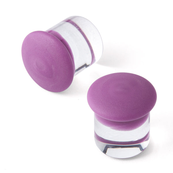 Gorilla Glass Matte Color Front Plugs (Grape) - Laughing Buddha Studios SoCal