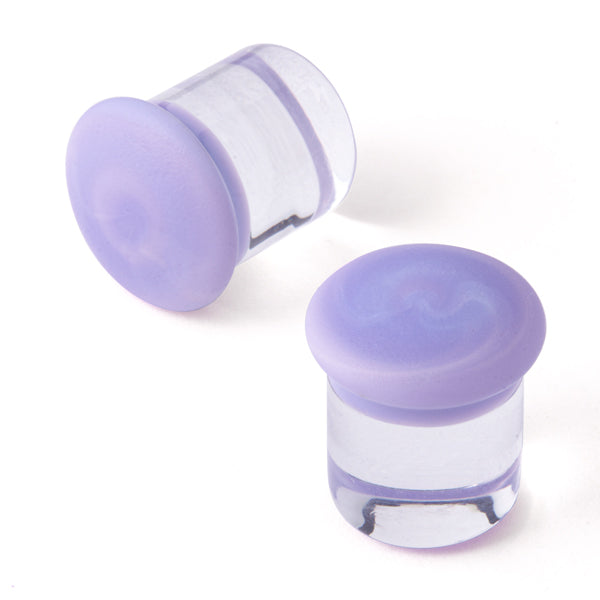 Gorilla Glass Matte Color Front Plugs (Lilac) - Laughing Buddha Studios SoCal