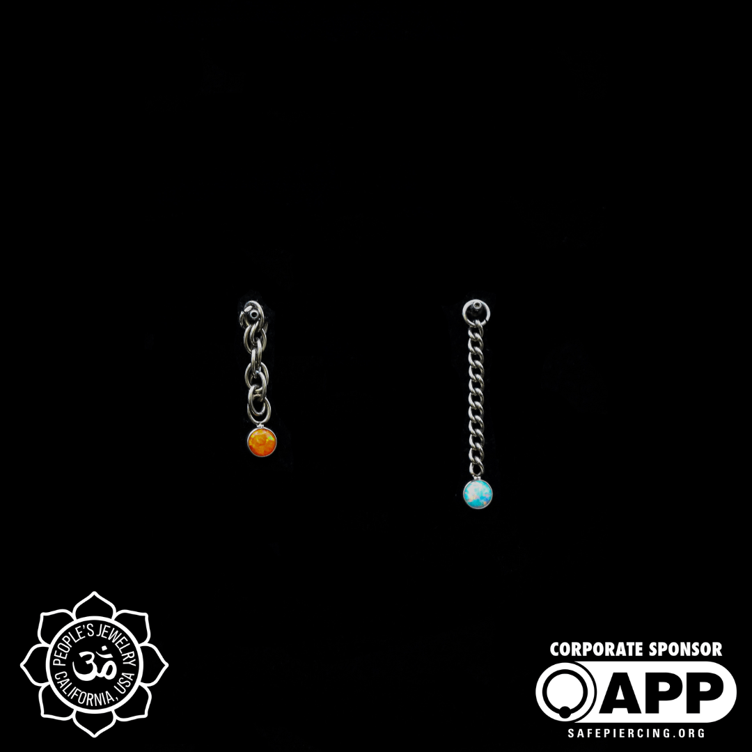 Gem Chain Dangles - People's Jewelry - Laughing Buddha Studios SoCal