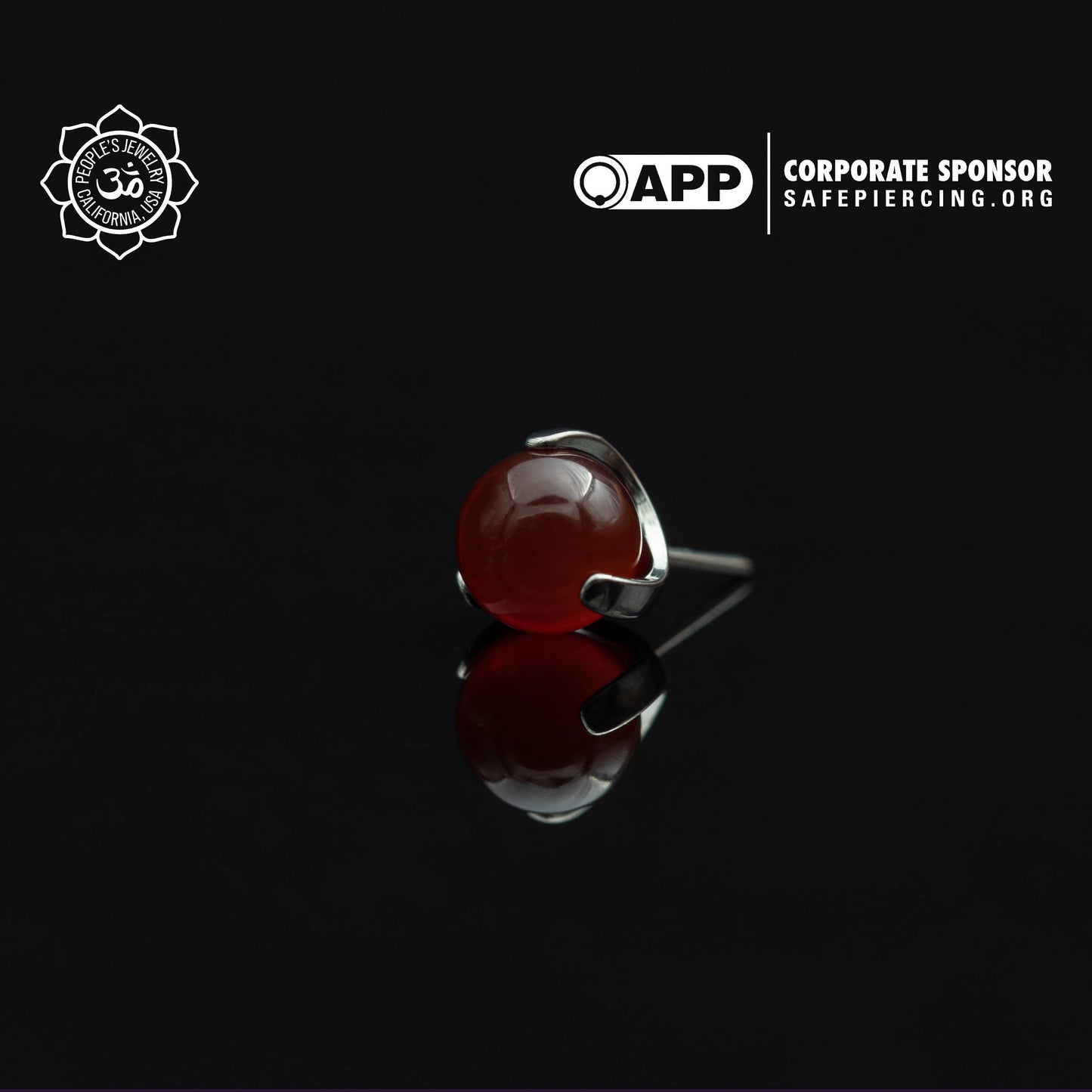 Threaded Claw-Set Natural Stone Balls by Peoples Jewelry