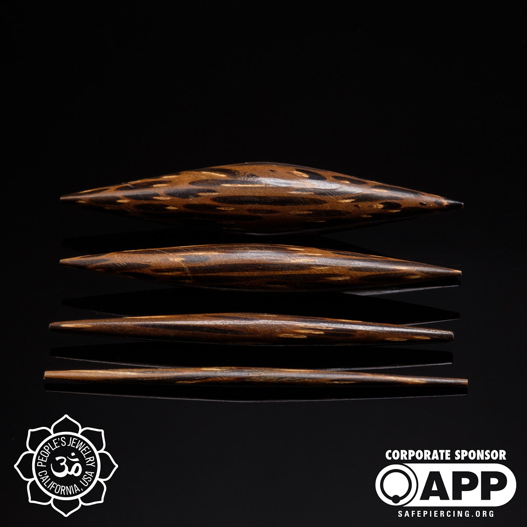 Dark Palm Wood Spikes by People's Jewelry