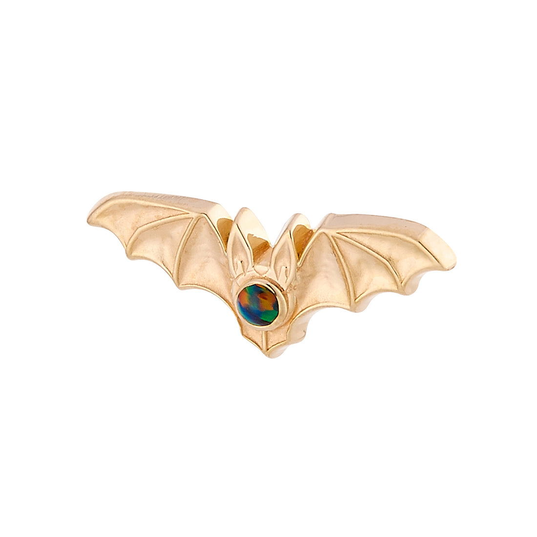 Bat with 1.25mm Gem Threadless End by Body Gems