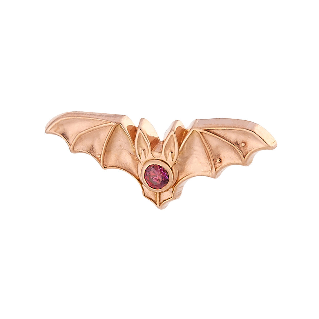Bat with 1.25mm Gem Threadless End by Body Gems