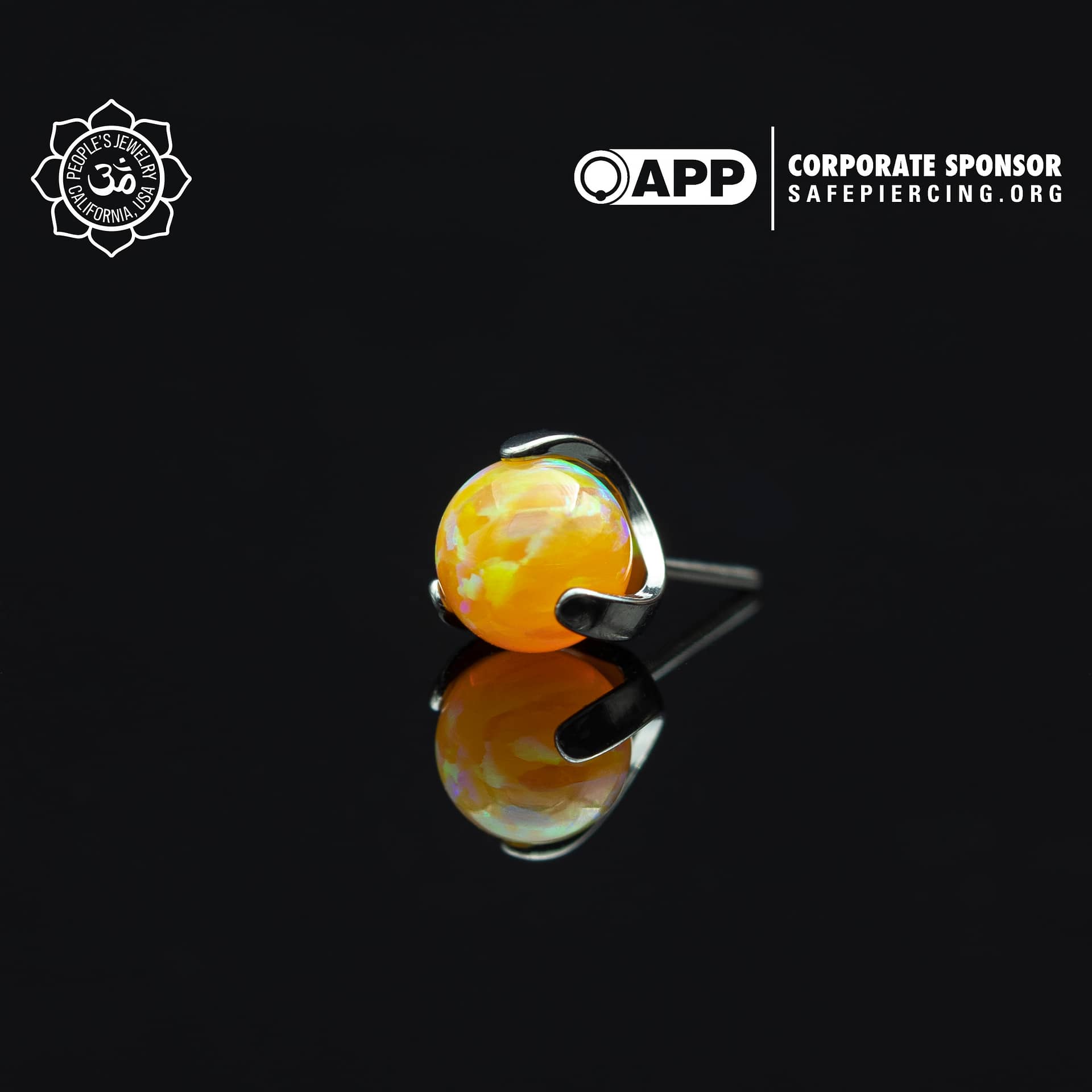 Threadless Claw-Set Opal Balls by Peoples Jewelry