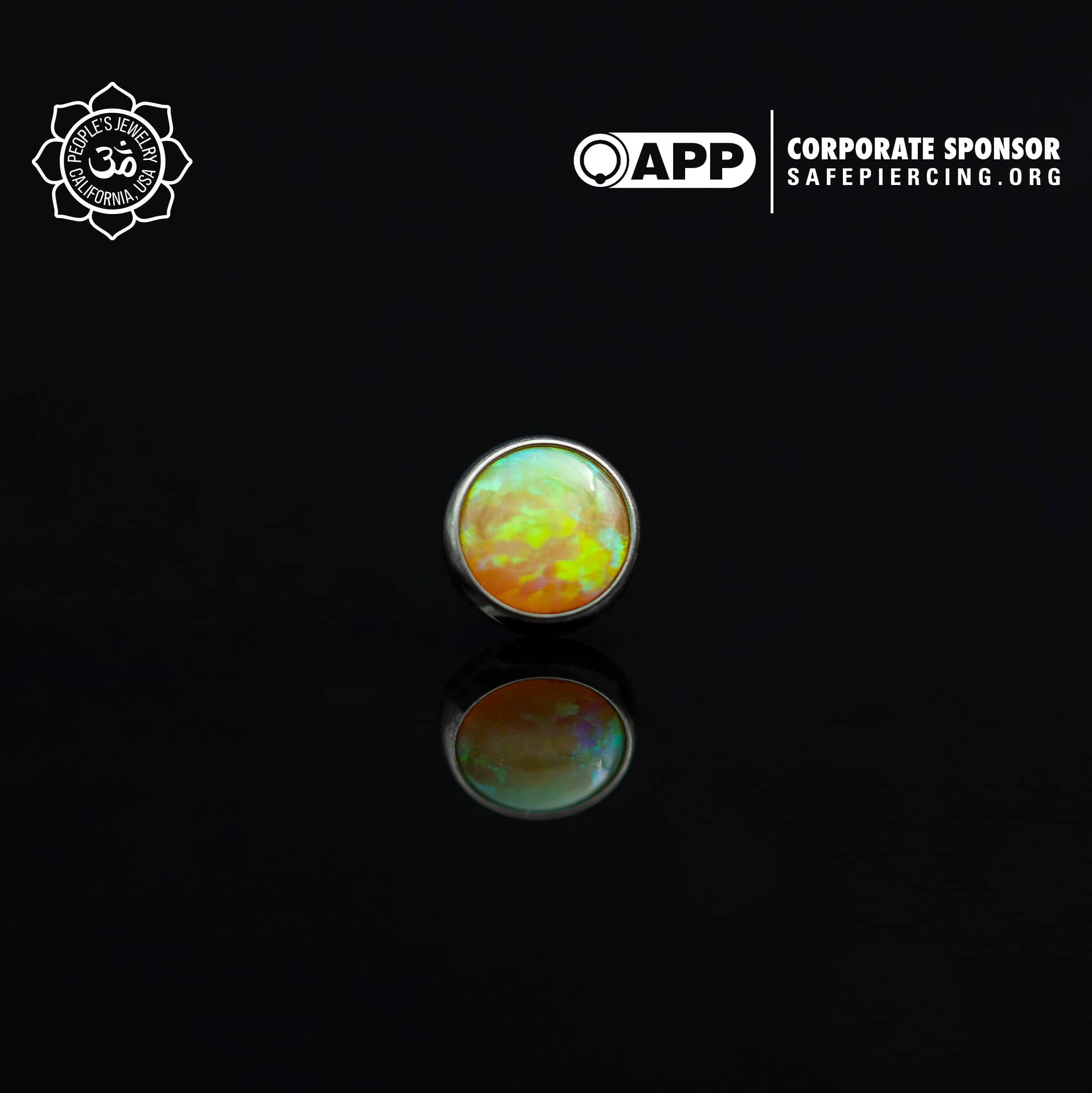 Threadless Opal Cabochon Ends by Peoples Jewelry (5mm) - Laughing Buddha Studios SoCal