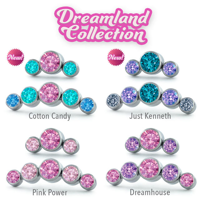 Neometal - Dreamland Bezel Set Gem Cluster - Curved