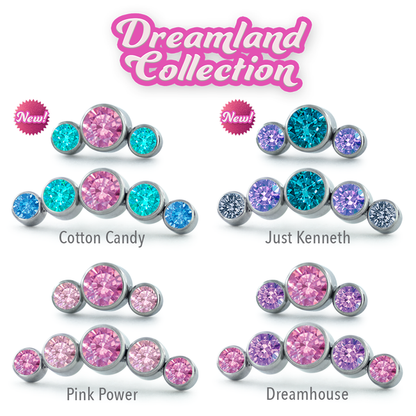Neometal - Dreamland Bezel Set Gem Cluster - Curved