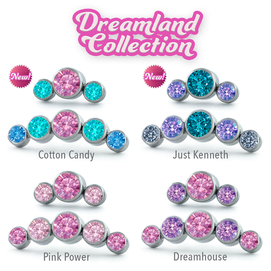 Neometal - Dreamland Bezel Set Gem Cluster - Curved
