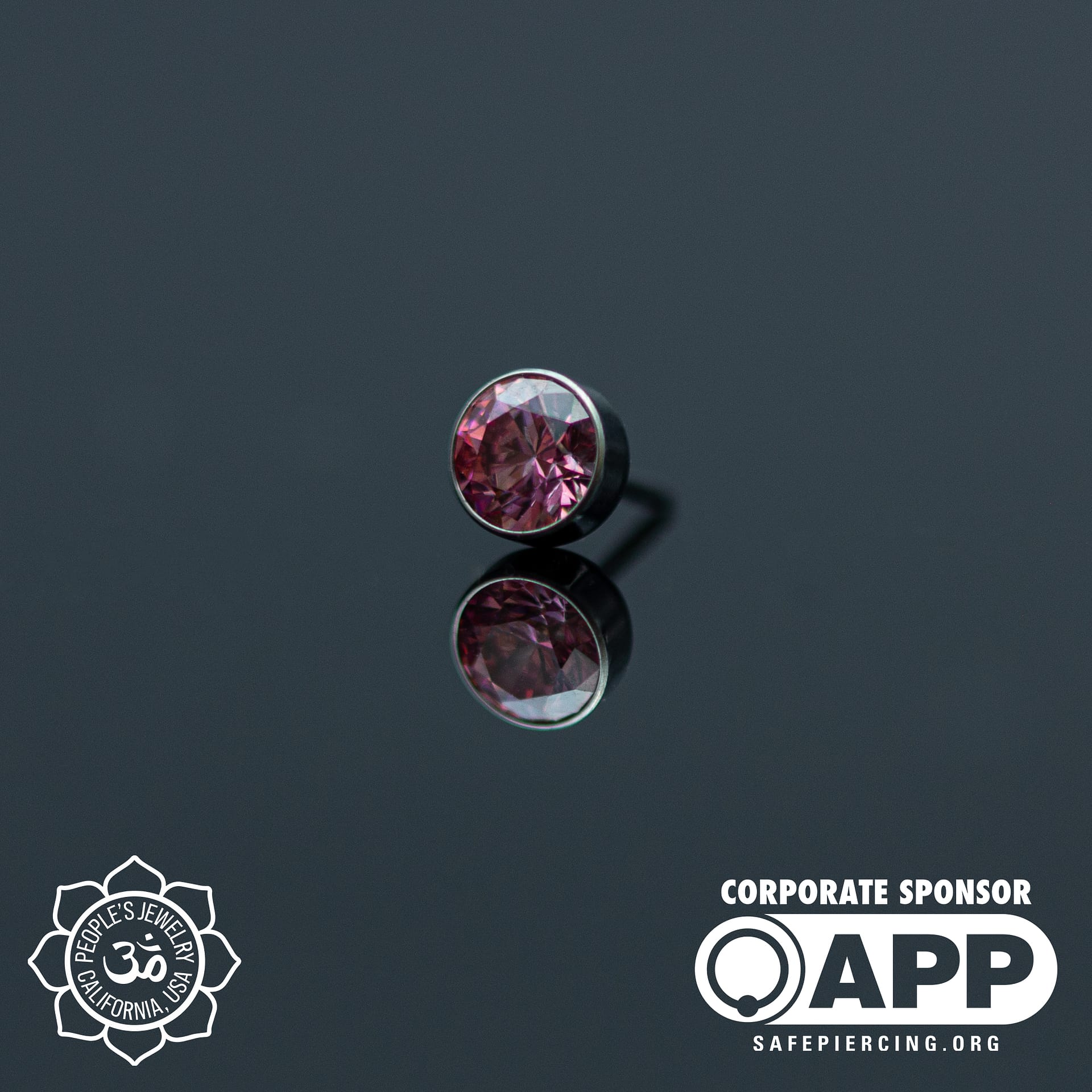 Threaded Titanium Bezel-Set Gems by Peoples Jewelry - Laughing Buddha Studios SoCal