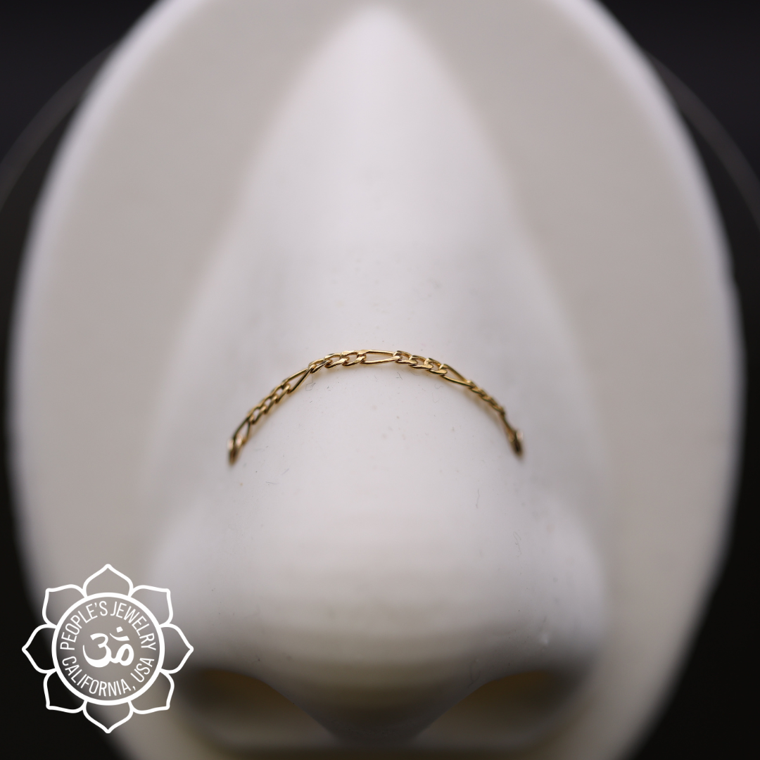 14k Gold Filled Figaro Chain - Laughing Buddha Studios SoCal