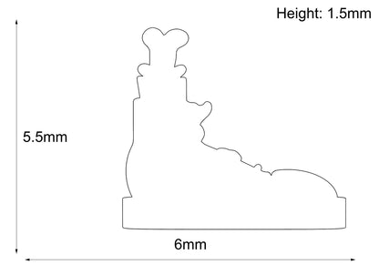 18k Gold Dead Boot End - Industrial Strength