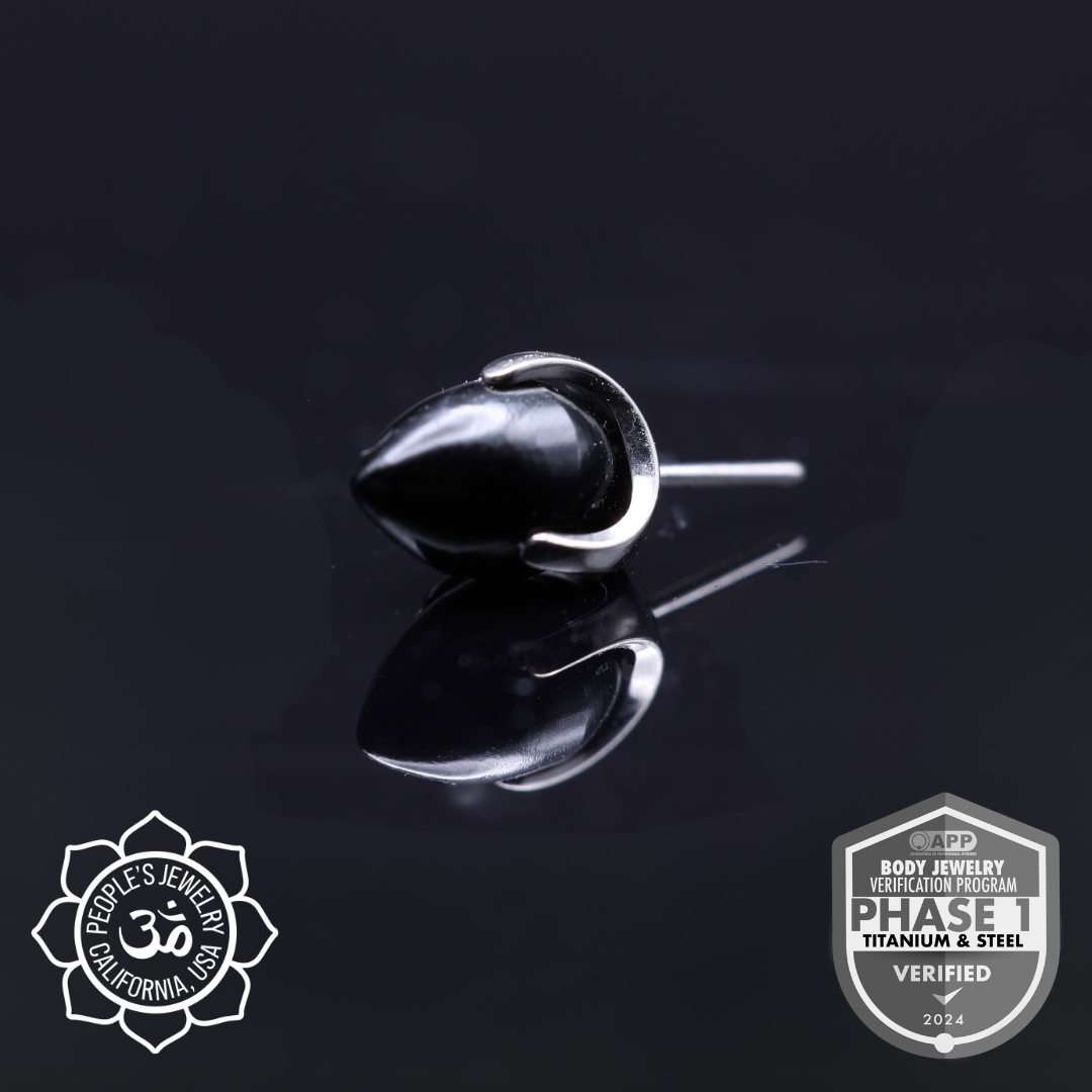 Claw-Set Natural Stone 4mm Bullets by Peoples Jewelry